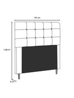 Cabeceira Estofada Cama Box Casal 140 Cm Helena Suede Marrom