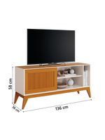 Rack Bancada Para Tv Até 55 Polegadas 1,36m Ripado Aruba