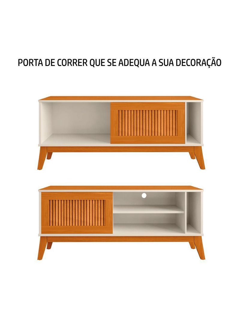 Rack Bancada Para Tv Até 55 Polegadas 1,36m Ripado Aruba