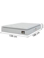 Cama Box Baú Casal Colchão Espuma D33 Pillow Top Van Gogh 138x188x65cm Branco Hellen