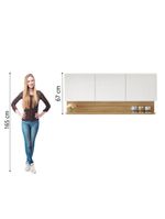 Armário Aéreo De Cozinha 3 Portas Com Nicho 1,50m Line