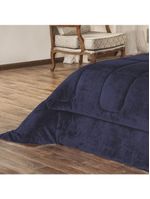 Coberdrom Pele De Carneiro Sherpa Everest Queen 01 Peça - Marinho