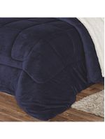 Coberdrom Pele De Carneiro Sherpa Everest Queen 01 Peça - Marinho