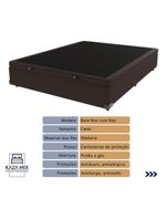 Conjunto Cama Marrom Casal Box Com Baú E Colchão Airtech D45