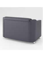 Sofá 2 Lugares Luxo Confortável Sala De Espera Cinza