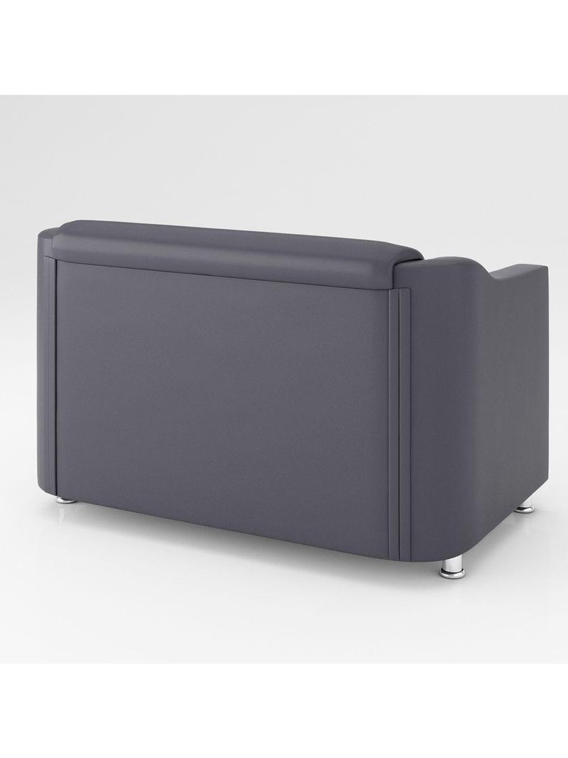 Sofá 2 Lugares Luxo Confortável Sala De Espera Cinza