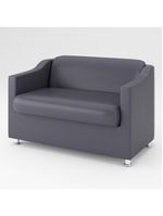 Sofá 2 Lugares Luxo Confortável Sala De Espera Cinza