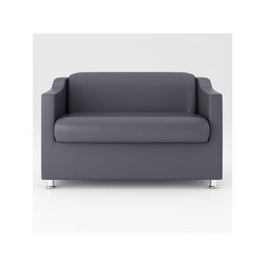 Sofá 2 Lugares Luxo Confortável Sala De Espera Cinza