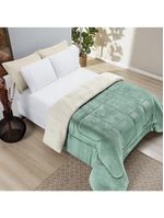 Coberdrom Sherpa E Flannel Everest Queen Manta Alta 150g 01 Peça - Alecrim