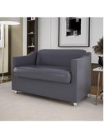 Sofá 2 Lugares Luxo Confortável Sala De Espera Cinza