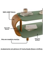 Mesa de Centro Orgânica Floripa 92cm Bechara Pistache/Naturalle