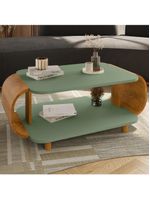 Mesa de Centro Orgânica Floripa 92cm Bechara Pistache/Naturalle