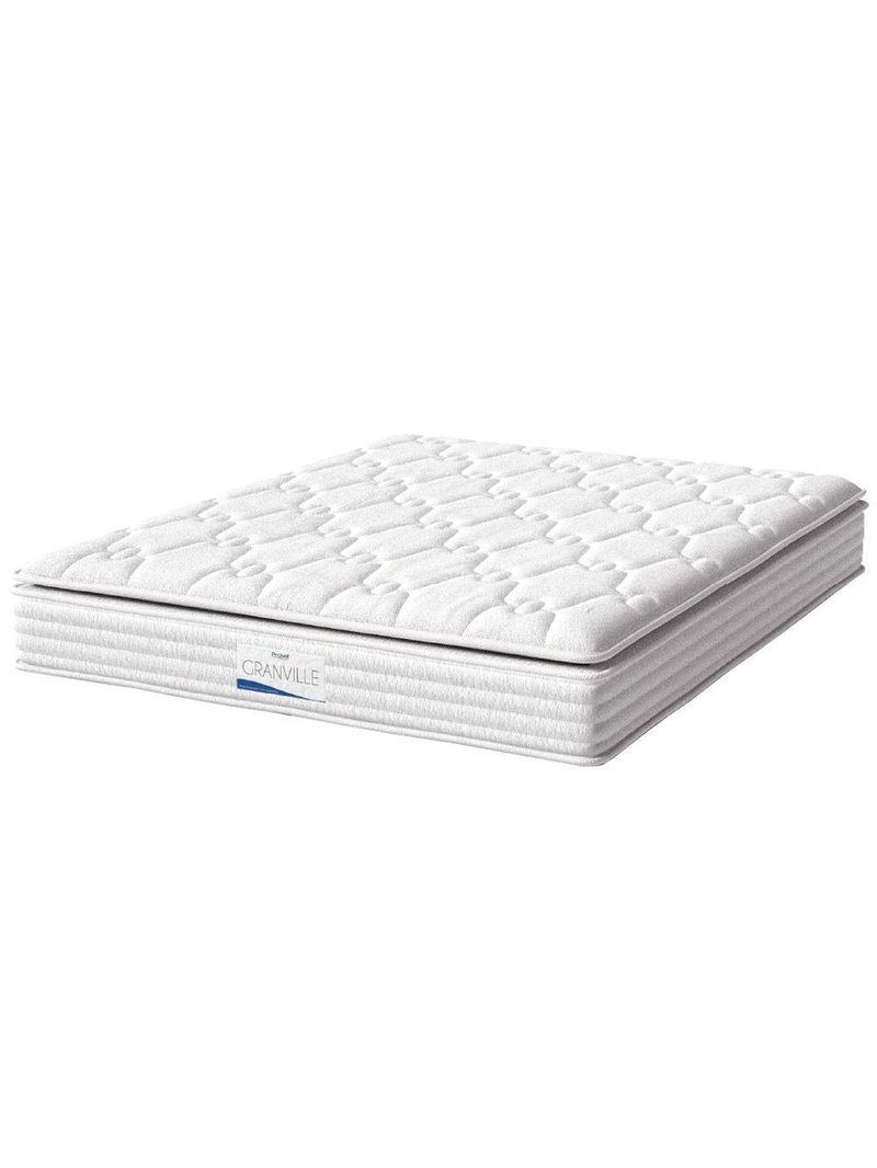 Colchão Casal King Molas Ensacadas Granville Com Pillow 193x203x28cm Branco Probel Branco