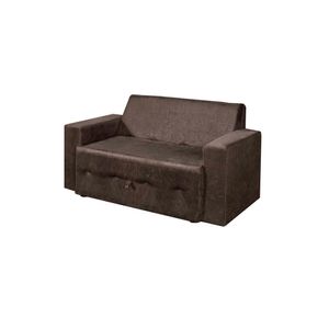Sofá-cama Pratik 5000 Mamflex Marrom Suede Amassado Marrom