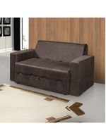 Sofá-cama Pratik 5000 Mamflex Marrom Suede Amassado Marrom
