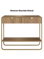Aparador Orgânico 2 Gavetas 100cm 28066 Artesano Hanover Dourado