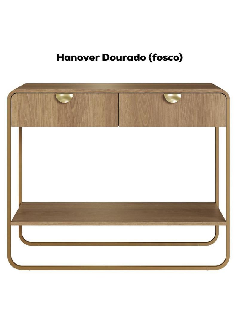 Aparador Orgânico 2 Gavetas 100cm 28066 Artesano Hanover Dourado