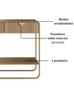 Aparador Orgânico 2 Gavetas 100cm 28066 Artesano Hanover Dourado
