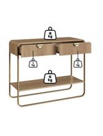 Aparador Orgânico 2 Gavetas 100cm 28066 Artesano Hanover Dourado