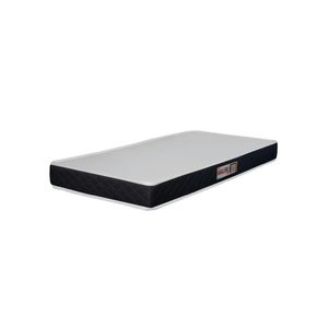 Colchão Solteiro Espuma D20 Malibu 78x188x12cm Preto / Branco Hellen Branco/preto