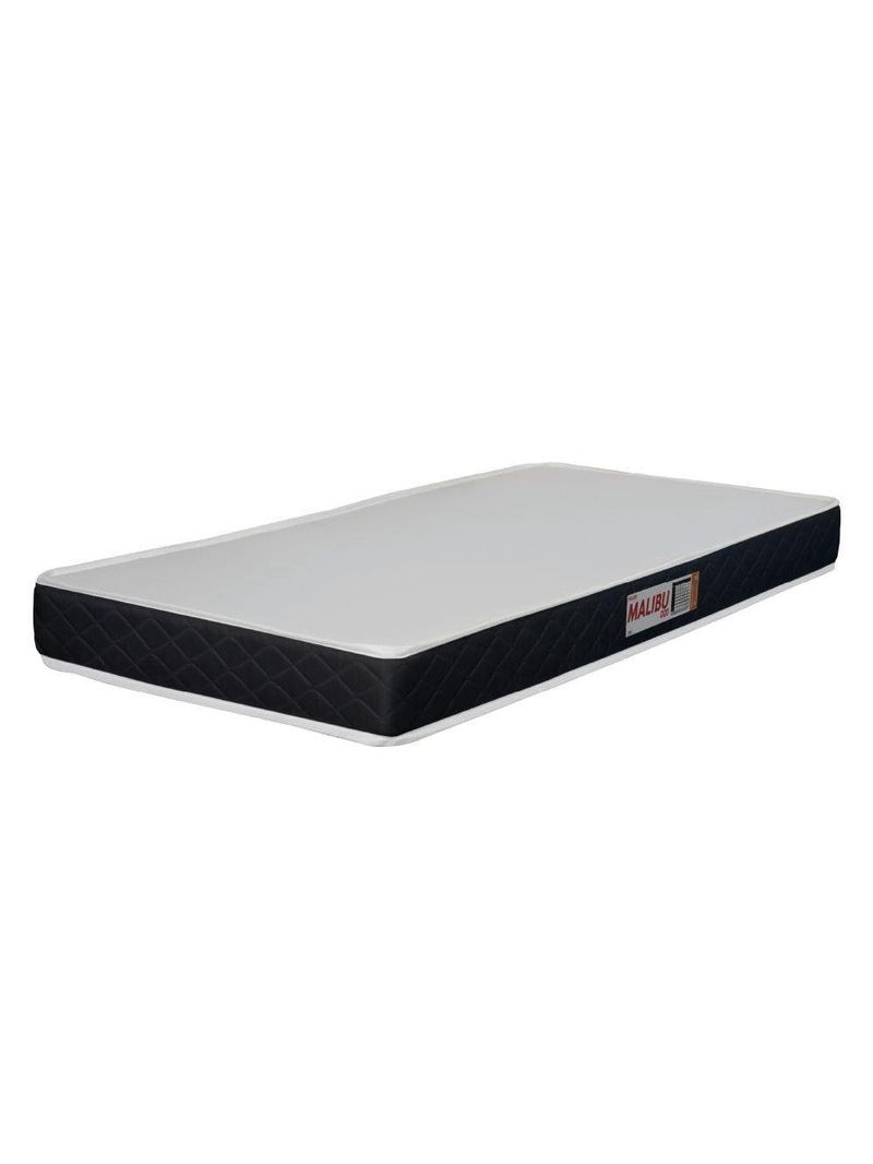 Colchão Solteiro Espuma D20 Malibu 78x188x12cm Preto / Branco Hellen Branco/preto