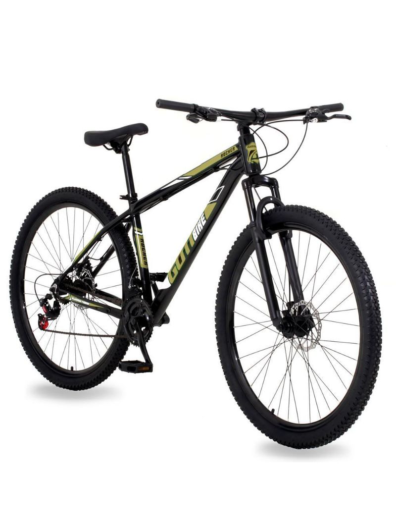 Bicicleta Aro 29 Gott 24 Marchas Câmbio Traseiro Shimano 155 Preto Dourado