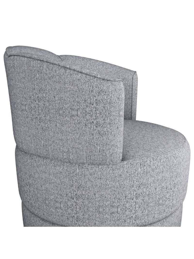 Poltrona Base Giratória Marselha Linho Vancouver Milani Store Cinza