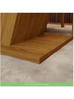 Conjunto Sala de Jantar Mesa 160cm Tampo MDF 6 Cadeiras Lupita Casa 812 Nature com Off White e Linho