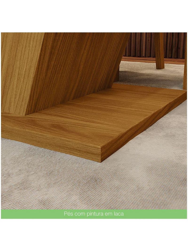 Conjunto Sala de Jantar Mesa 160cm Tampo MDF 6 Cadeiras Lupita Casa 812 Nature com Off White e Linho