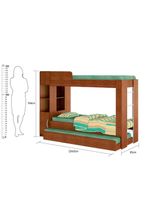 Beliche Cama Auxiliar com 3 Colchões Ditália Treliche 15cm
