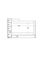 Beliche Cama Auxiliar com 3 Colchões Ditália Treliche 15cm