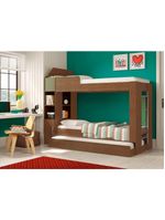 Beliche Cama Auxiliar com 3 Colchões Ditália Treliche 15cm