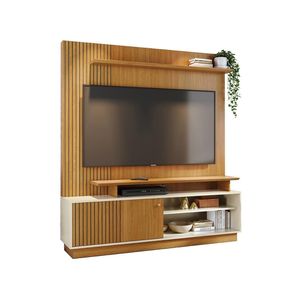 Estante Home TV 75" Polegadas 160cm 1 Porta Ares Madetec Cinamomo/Off White