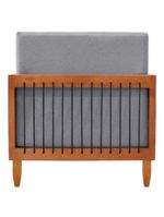 Poltrona Decorativa Lorena – Sala de Estar, Recepção, Escritório | Linho Cinza