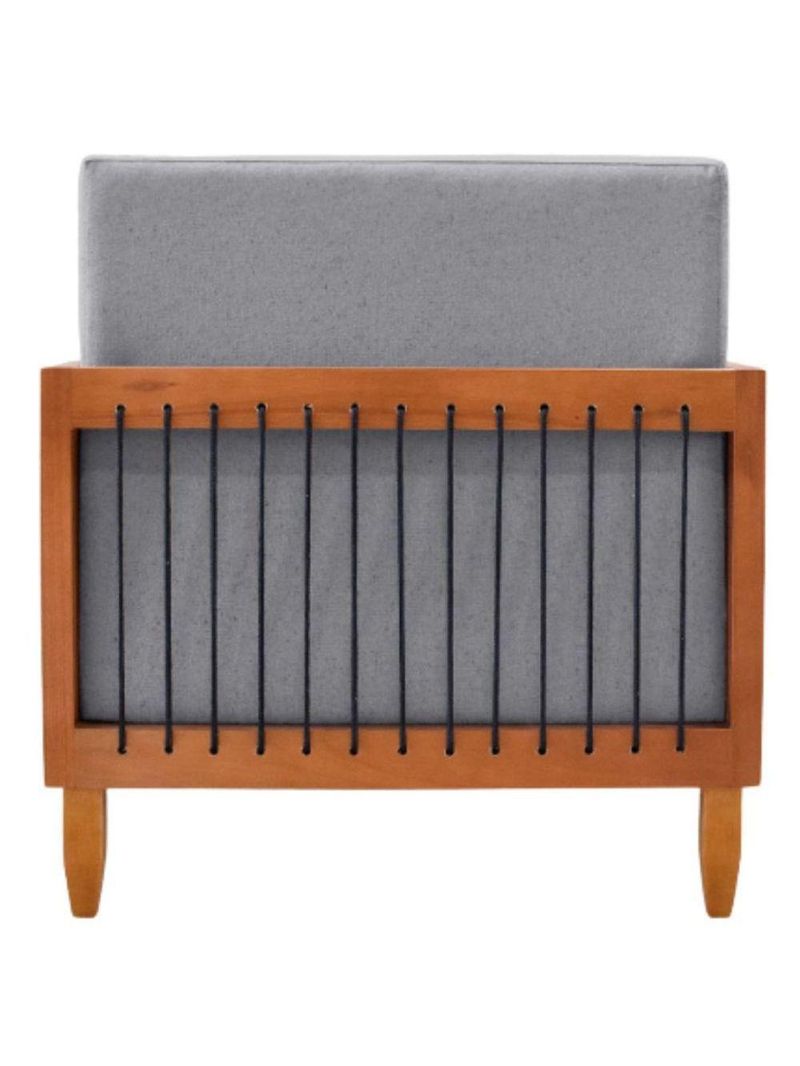 Poltrona Decorativa Lorena – Sala de Estar, Recepção, Escritório | Linho Cinza