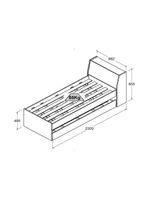 Cama Solteiro Bicama BB-28 Branco Ditália