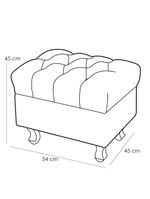 Poltrona Yara P02 Com Puff Paris Luis Xv Suede Bege