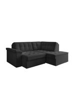 Sofá De Canto Retrátil 5 Lugares Grécia Cinza Suede