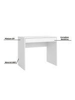 Escrivaninha Com 1 Gaveta Facility Branco Branco