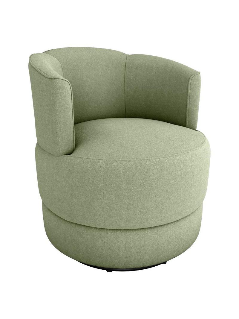 Poltrona Base Giratoria Marselha Boucle F494 Milani Store Oliva