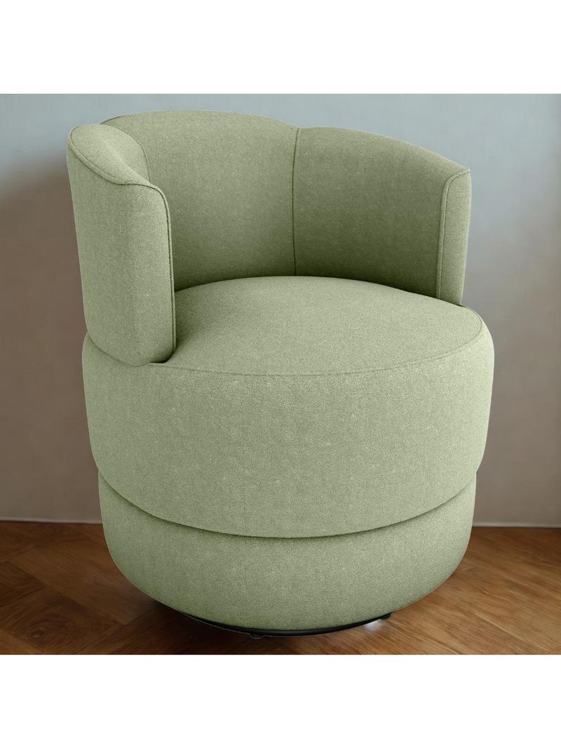 Poltrona Base Giratoria Marselha Boucle F494 Milani Store Oliva