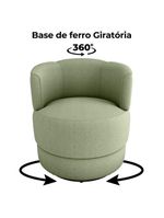 Poltrona Base Giratoria Marselha Boucle F494 Milani Store Oliva