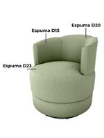 Poltrona Base Giratoria Marselha Boucle F494 Milani Store Oliva