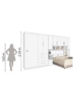 Guarda-Roupas Modulado Georgia JA Branco Para Cama Box 1,38m Casal