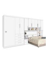 Guarda-Roupas Modulado Georgia JA Branco Para Cama Box 1,38m Casal