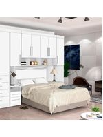 Guarda-Roupas Modulado Georgia JA Branco Para Cama Box 1,38m Casal
