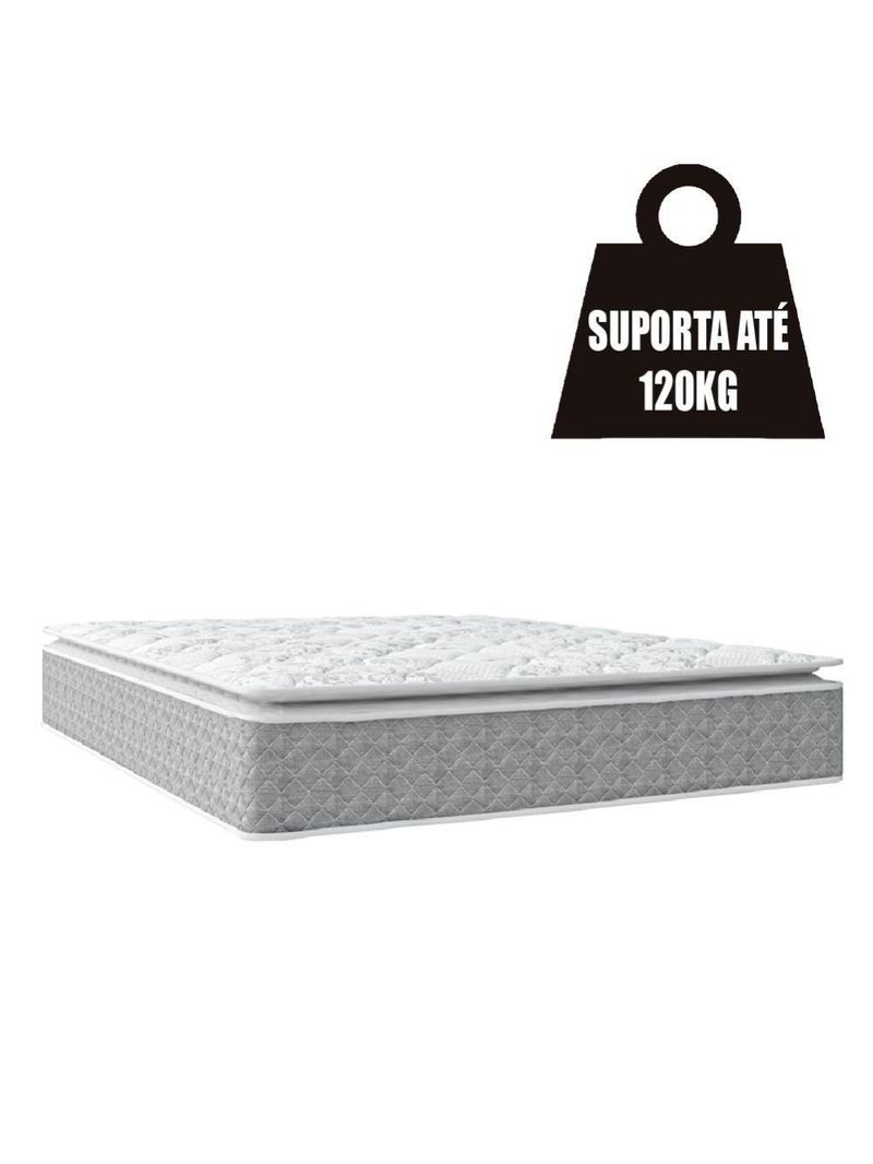 Cama Box Baú Casal Colchão Molas Pillow Top 138X188X74Cm