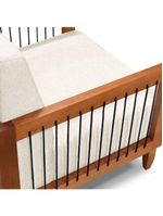 Poltrona Decorativa Lorena – Sala de Estar, Recepção, Escritório | Linho Rústico Natural