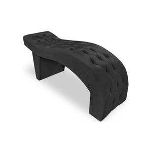 Maca Estofada Capitonê Suede Eduarda - Preto