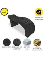 Maca Estofada Capitonê Suede Eduarda - Preto